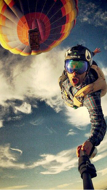 Parachute selfie