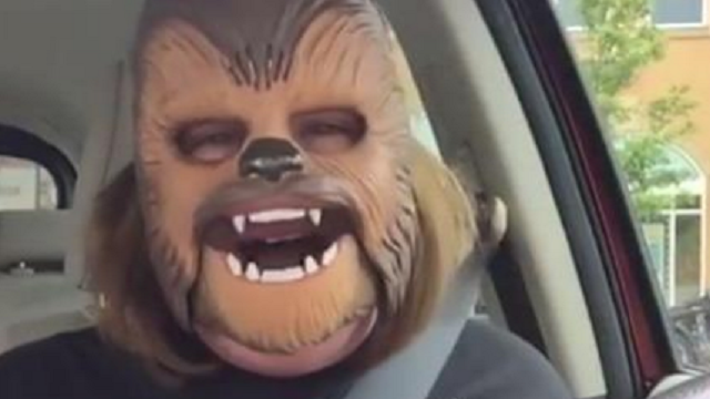 Watch A Woman Have The Time Of Her Life In A Chewbacca Mask