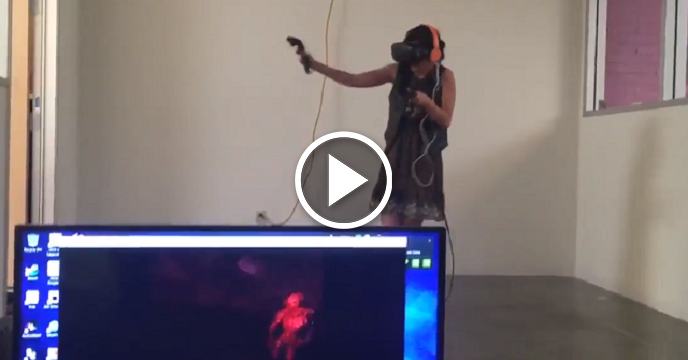 Watch A Woman Completely Freak Out While Battling Zombies In Virtual Reality 